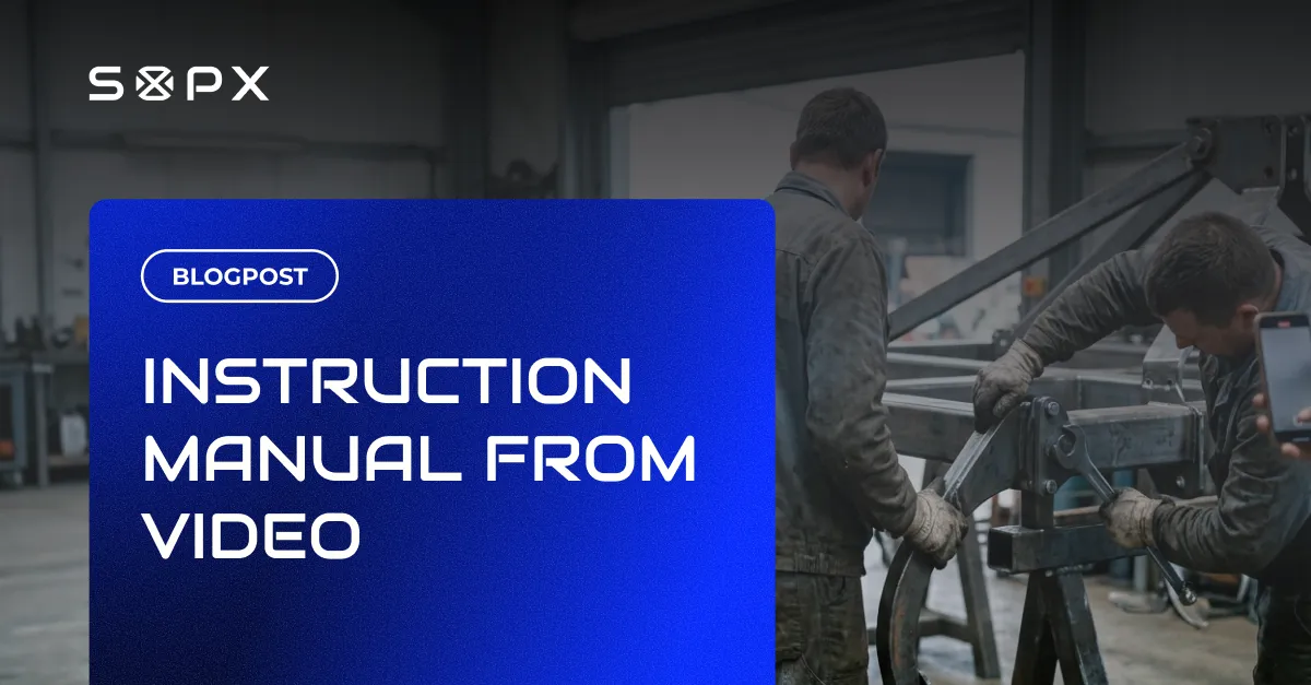 Workshop technicians assembling a bike frame, a recorded process turned into an instruction manual from video.