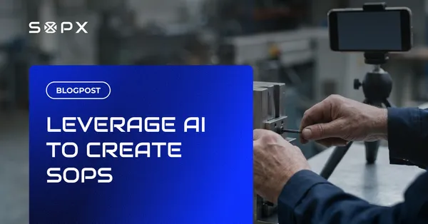 Operations team using AI to turn a recorded process into a step-by-step SOP in a manufacturing setting.