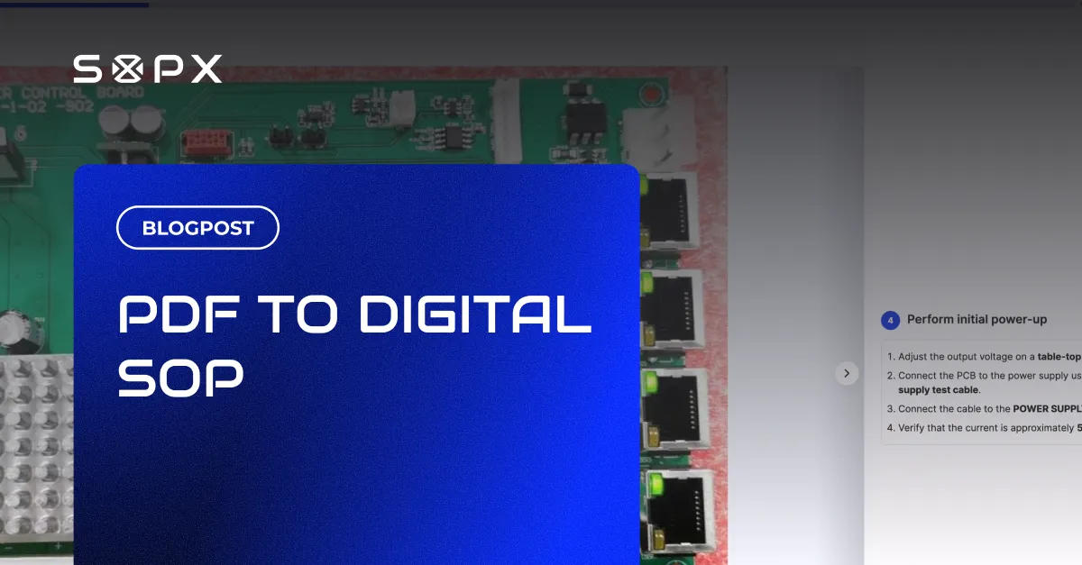 Existing PDF document being converted into a digital SOP.