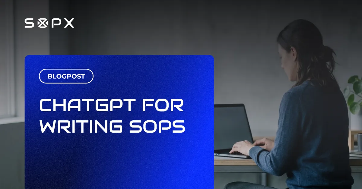 Operations manager comparing ChatGPT and SOP software for work instructions on a tablet.