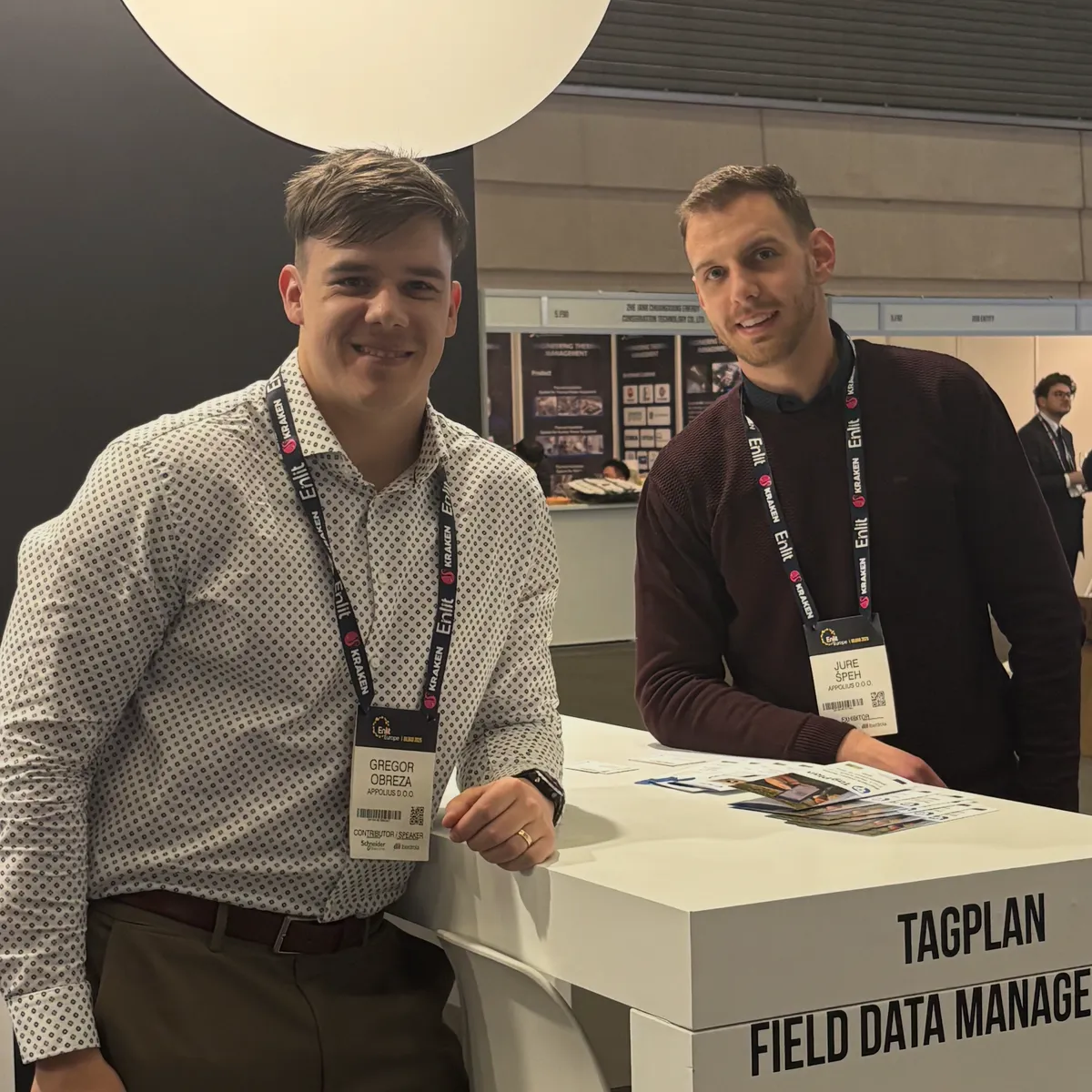 Gregor and Jure presenting SOPX at a trade show