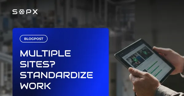 Operations manager reviewing standardized SOPs followed the same way across multiple sites on a tablet.